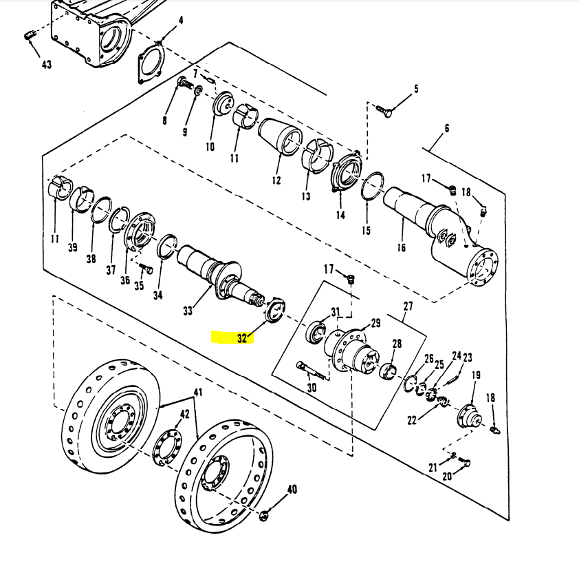 4320-01-308-9171 SEAL ASSEMBLY SHAFT 12268362 M109 APC TANK 132-0699
