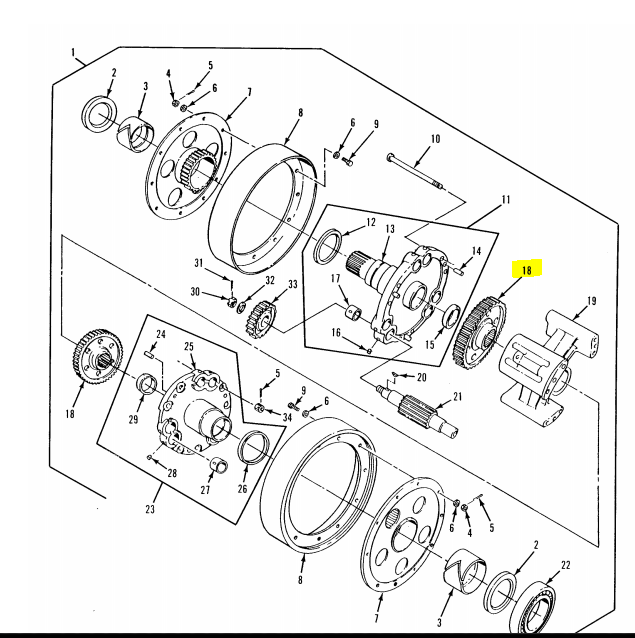 M113 Gear, Spur Differential 3020-00-679-9257 8756535
