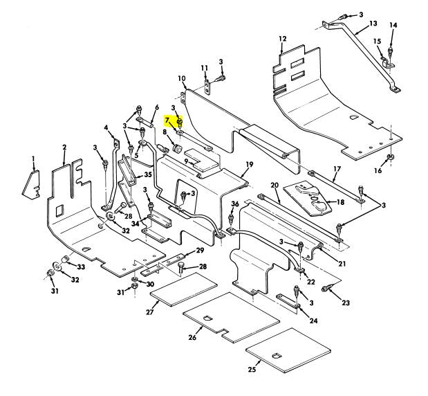 2590-01-251-3069 HMMWV HUMVEE M998 RETAINER,INSULATION 12339015-3 5594428 12339015
