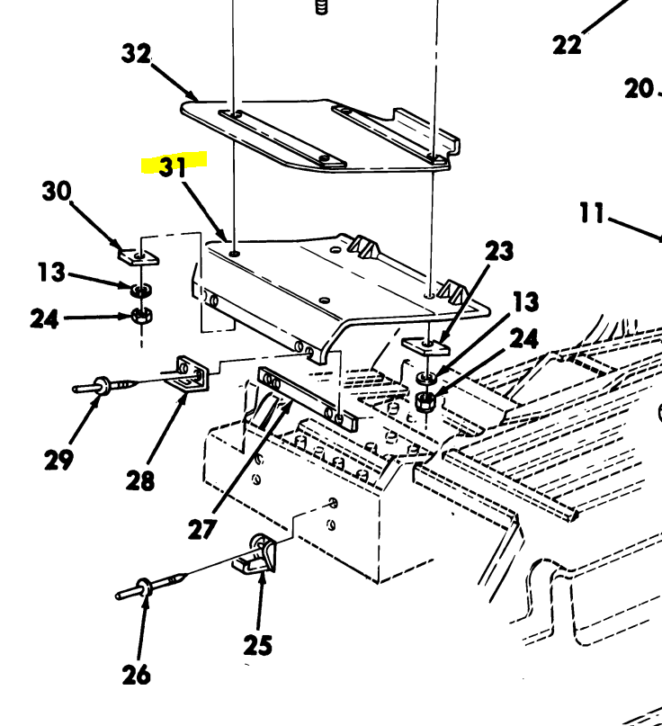 HMMWV HUMVEE BATTERY COVER PASSENGER SIDE M998 Seat Cover