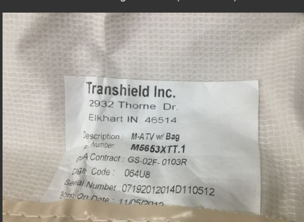 MRAP MATV 2540-01-630-7491 COVER FITTED M5653XTT