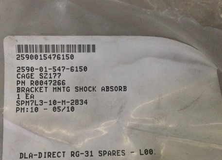 MRAP ARMORED CAR SHOCK BRACKET R0047266 2590-01-547-6150