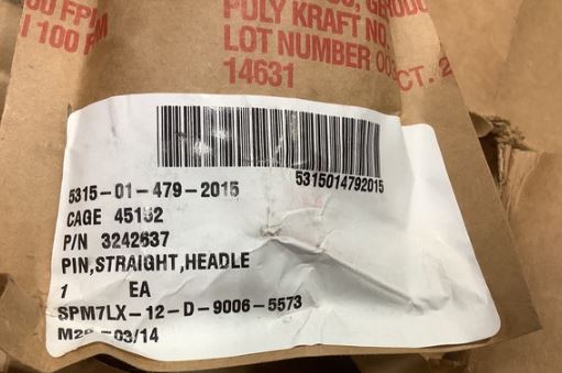 OSHKOSH 5315-01-479-2015 PIN,STRAIGHT,HEADLESS 3242637