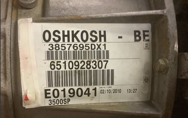 MRAP MATV ALLISON TRANSMISSION 2520-01-577-5659 3855751