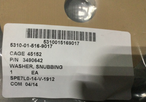 MRAP MATV FLAT WASHER SNUBBER 3490642 5310-01-516-9017