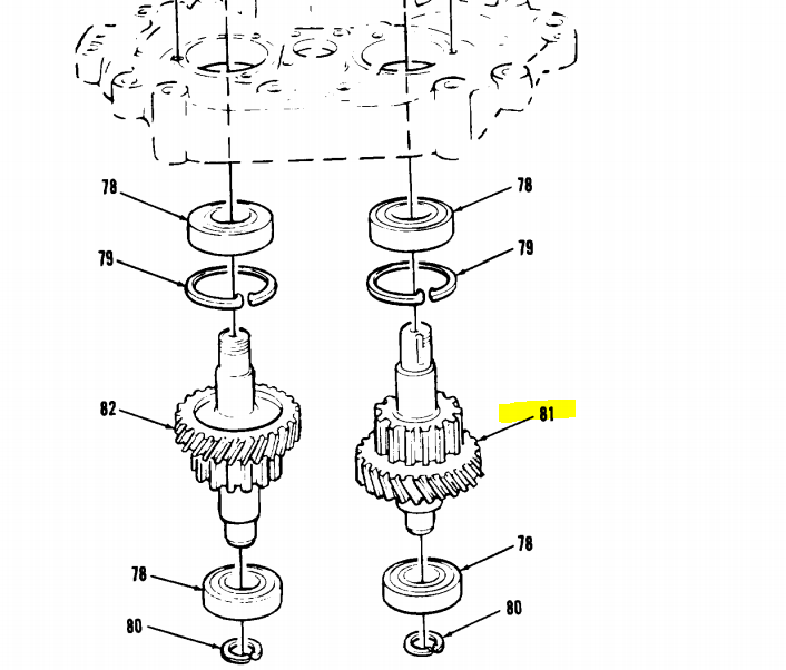 3040-00-332-0065	 GEARSHAFT,MULTIPLE GEARS M60	 7972958