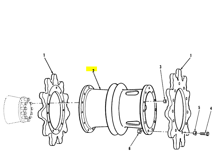 2530-00-736-4134	7364134 M60 M48 Hub Sprocket