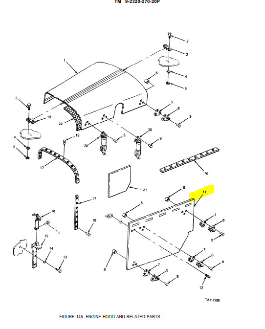 HUMMER H1 Bracket RH-Susp. 2nd Crossmember; Humvee M1114 ; 5591678 2510011856648 12338155-2 HMMWV