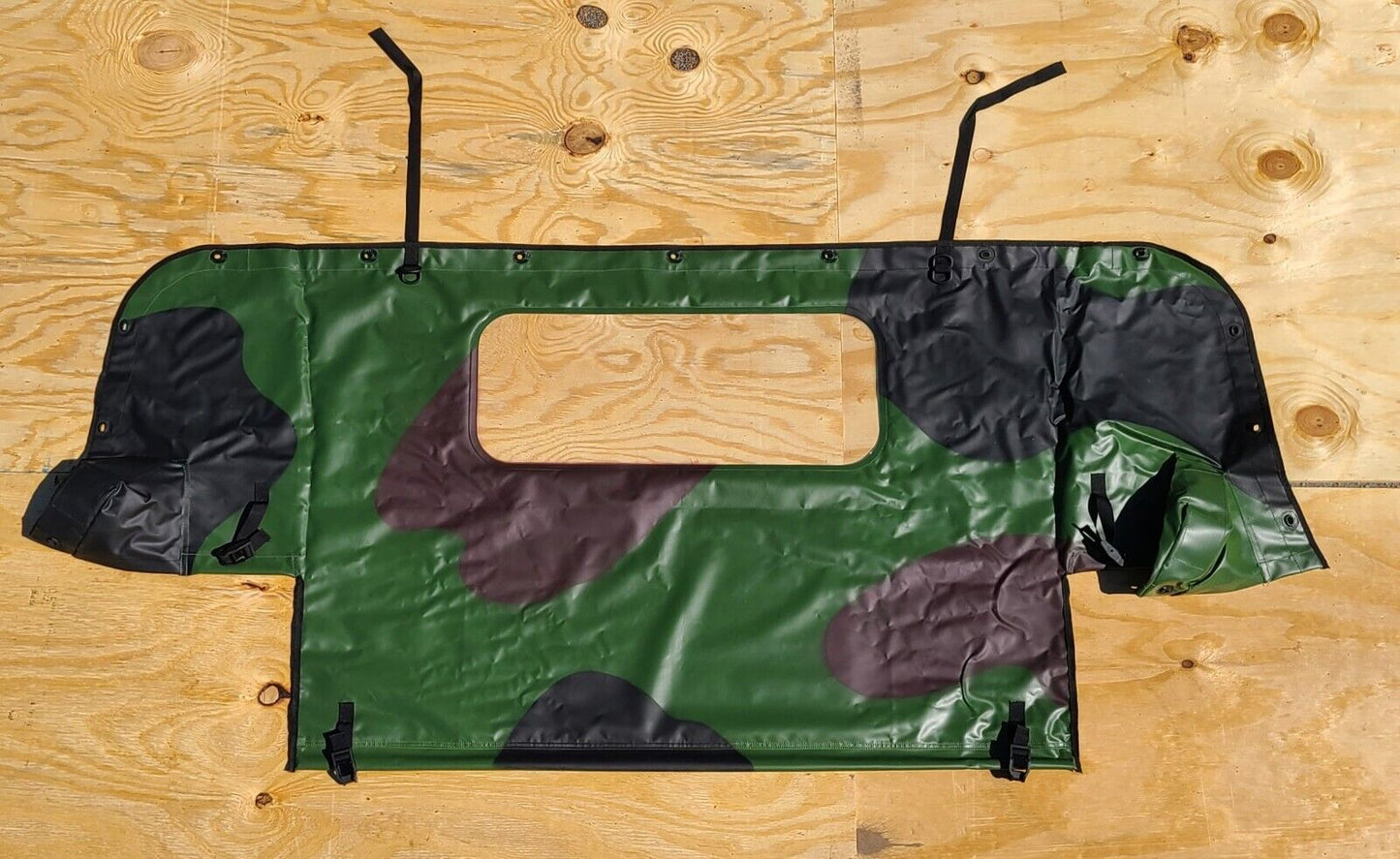 NEW HMMWV 4 Man Camo Soft Top Roof + Curtain Kit Humvee M998 12340676-31