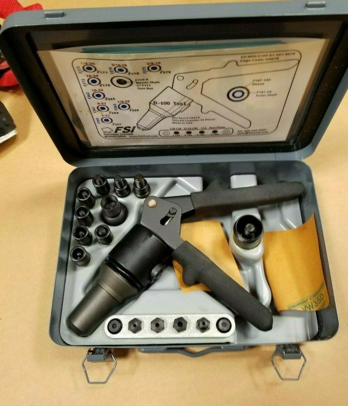 5180-01-201-4978 D-100-MIL-1 FSI BLIND TOOL RIVET KIT