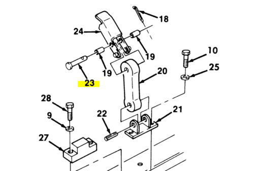 HUMVEE HUMMER H1 M998 HOOD LATCH PIN 5315-01-213-5545 12338894 5584961 EC1233889