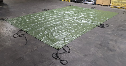 Military Green 12' x 17' Vehicle Tarpaulin Tarp – 10936264 – NSN 2540-00-587-2532