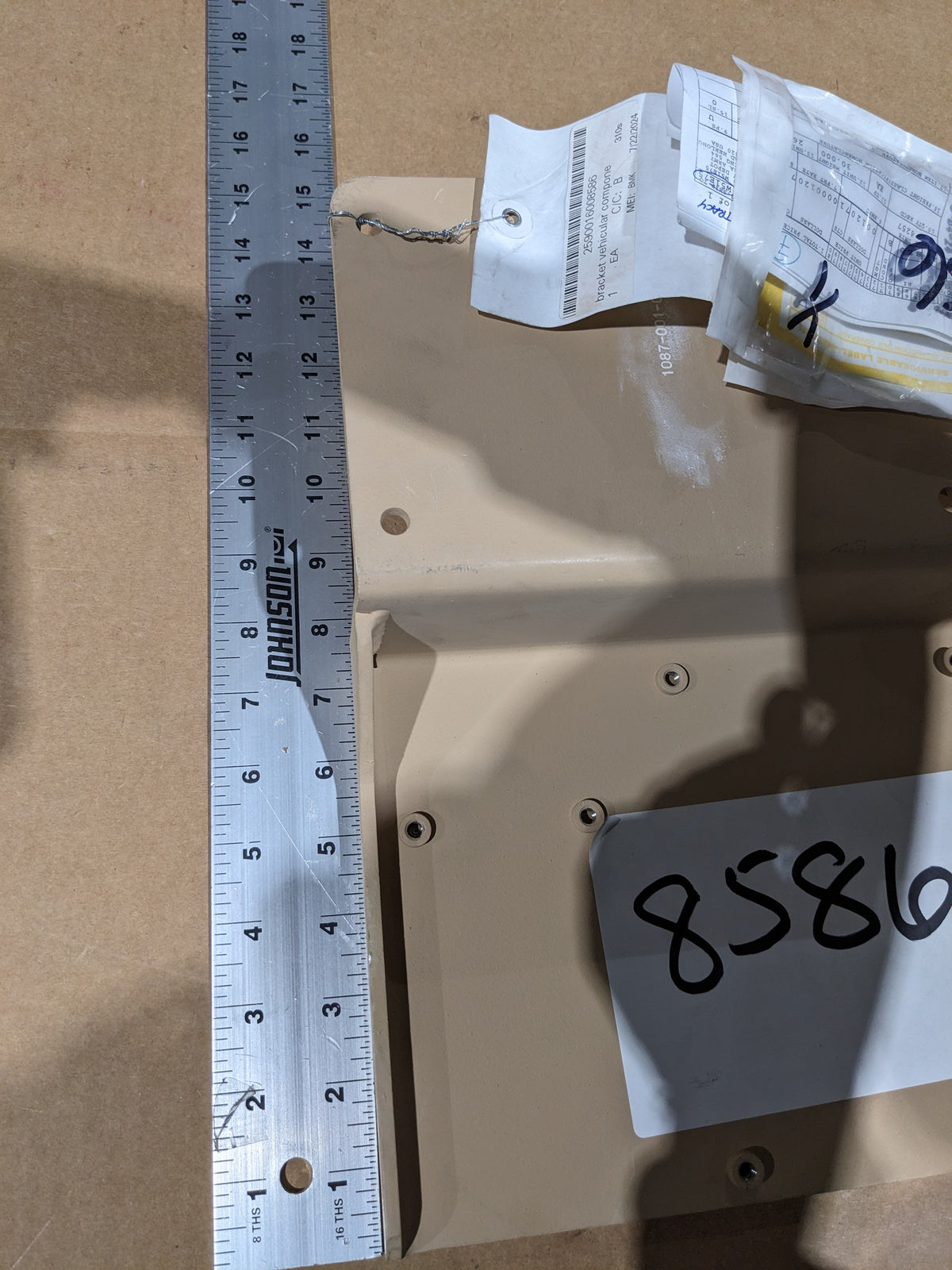 Light Of Mine LLC 1087-001-0078-00 Vehicular Bracket - NSN 2590-01-600-8586 - inventory label