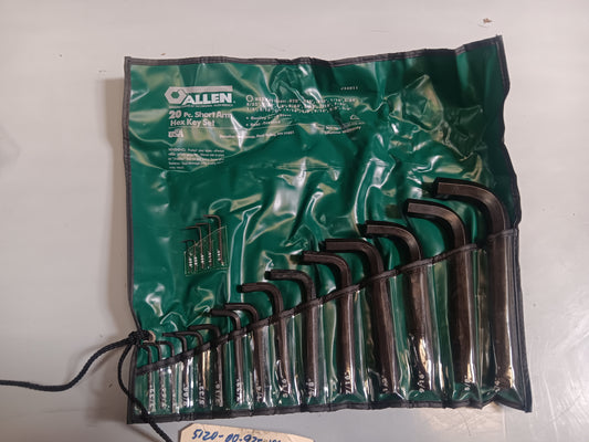 NSN 5120-00-935-4641 20-Pc Allen Hex Key Set SAE L-Style Socket Head Screw Keys