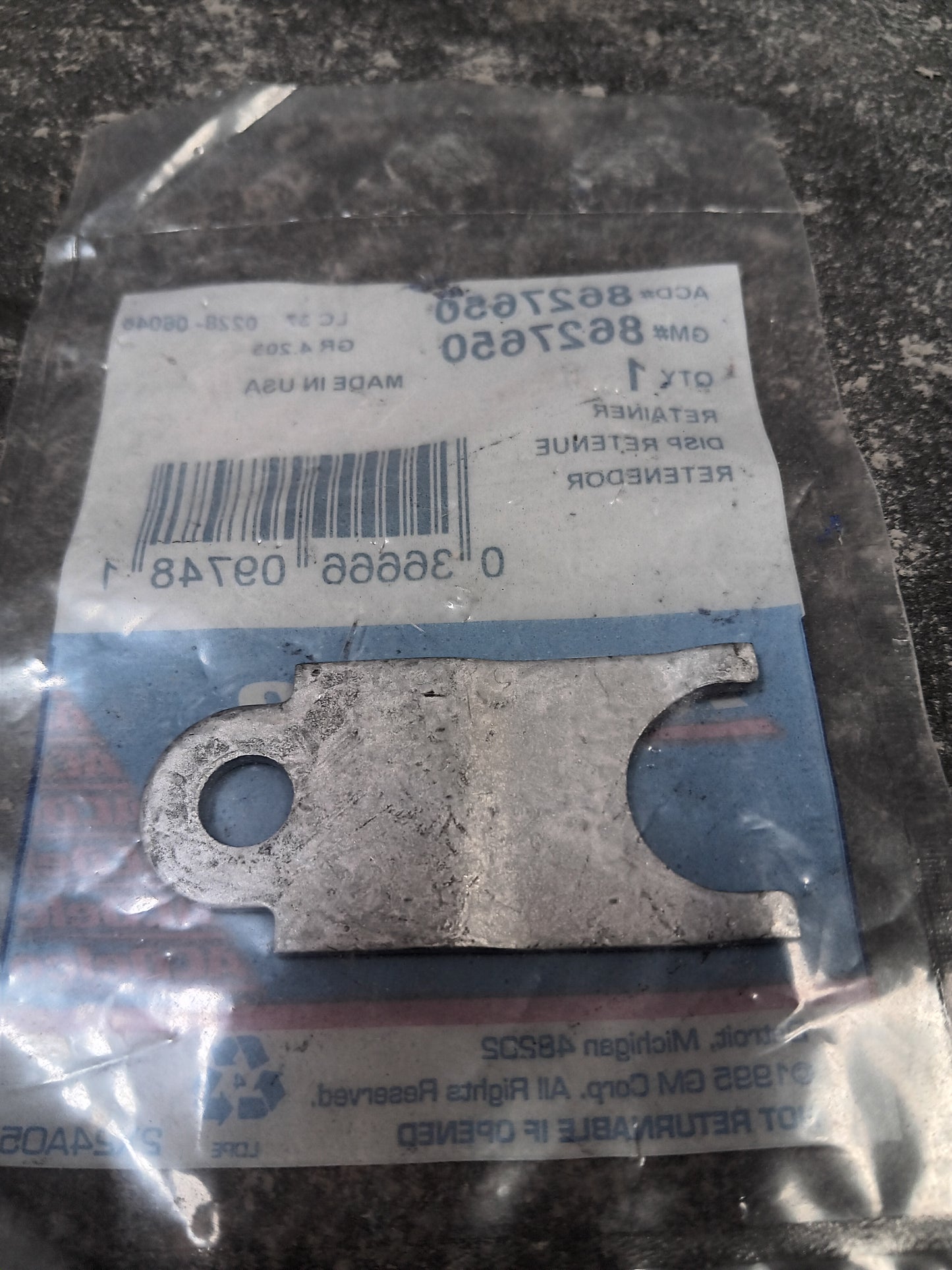 HET A1 M1070A1 Vacuum Modulator Retainer Clip Bracket 8627650 TH400 NSN 2520-00-557-6619