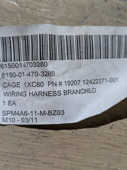 BAE Systems Tactical Vehicle Systems 12422271-001 Cable Assembly - NSN 6150-01-470-3280 - inventory label