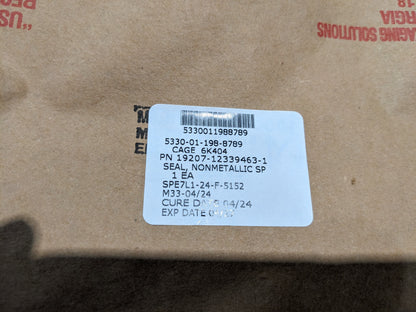 AM General 12339463-1 Door Seal, Front LH X-Door - NSN 5330-01-198-8789 - inventory label