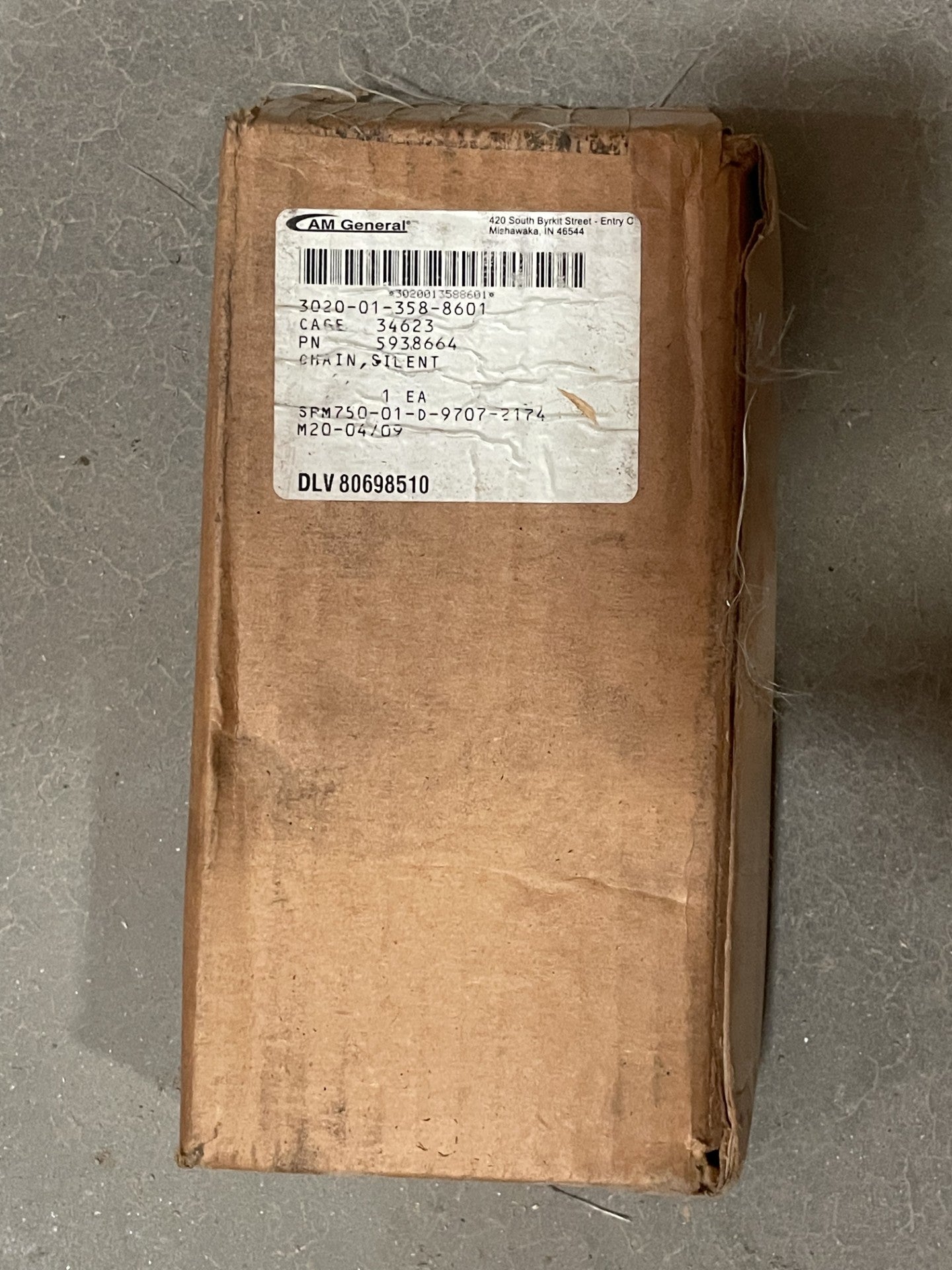 SILENT CHAIN FOR TRUCK, UTILITY, CARGO TROOP CARRIER / 3020-01-358-8601