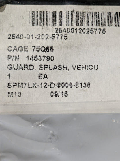 Oshkosh Defense LLC 1453790 Splash Guard - NSN 2540-01-202-5775 - inventory label