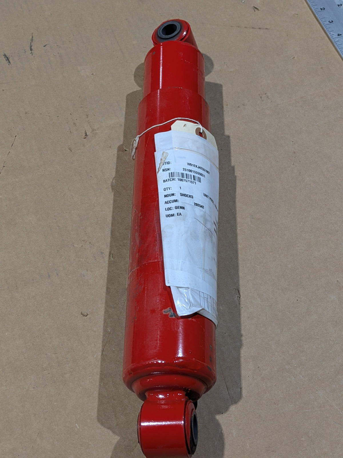 KONI NA LLC 90-2822 Shock - NSN 2510-01-555-5031 - inventory label