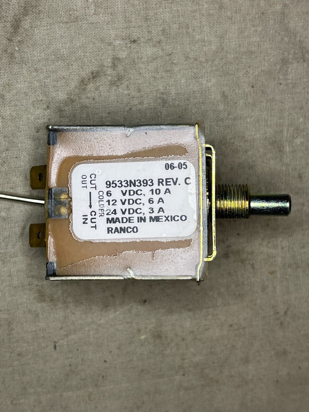 HMMWV CUCV 65139 6V 12V 24V THERMOSTATIC SWITCH 404028 10KP680 5930-01-165-1657