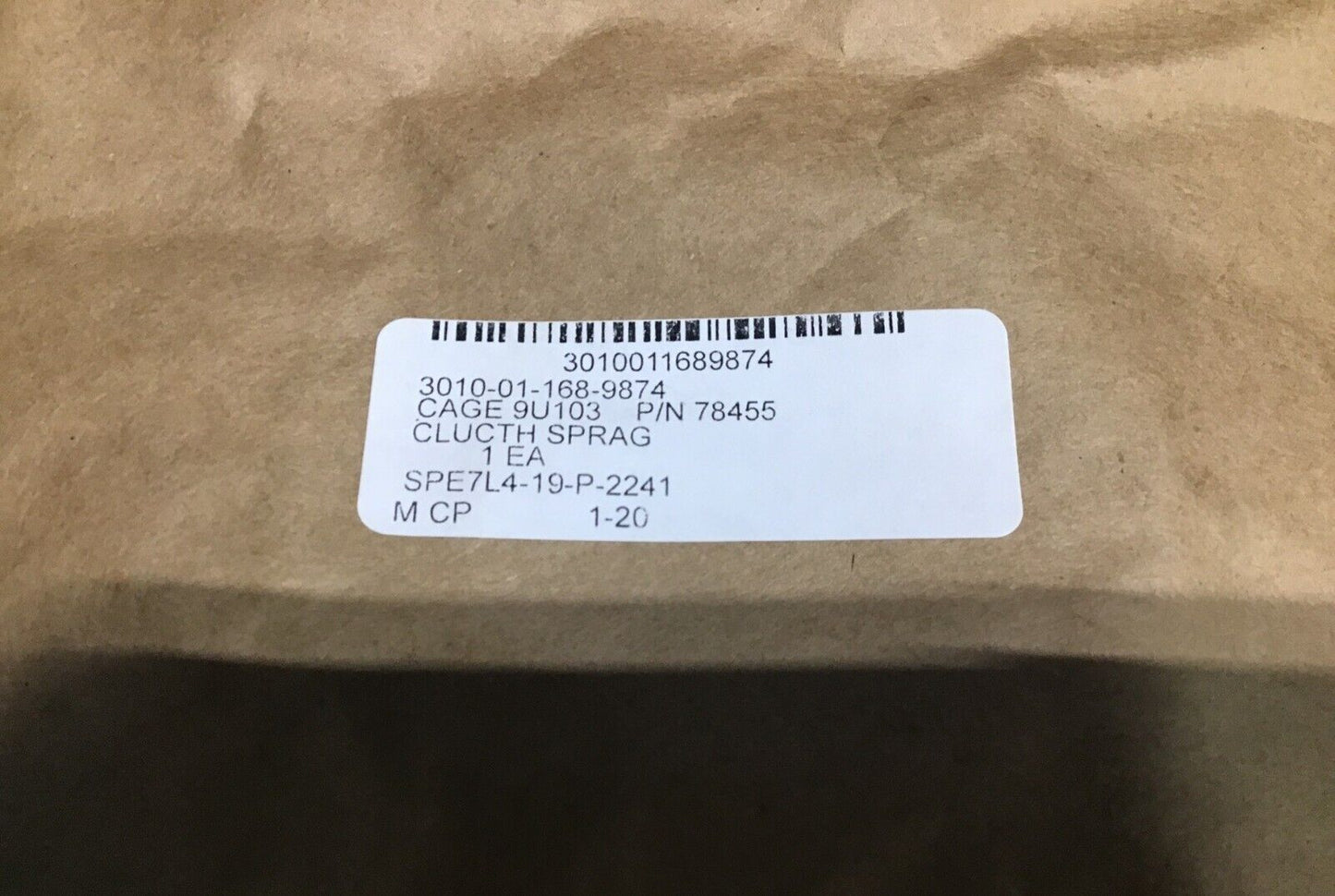 LAV, ANTI-TANK ARMORED SECURITY VEHICLE SPRAG CLUTCH 78455 3010-01-168-9874