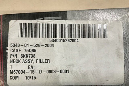 MTVR MK37 OSHKOSH 6KK738 FILLER NECK ASSEMBLY 5340015262004 5340-01-526-2004