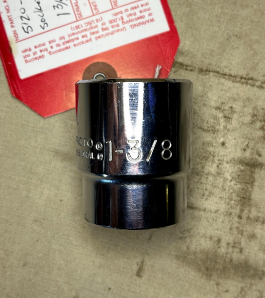 PROTO J5444H 6-POINT 1-3/8'' SOCKET WRENCH SOCKET 5120-01-652-1506 NOS