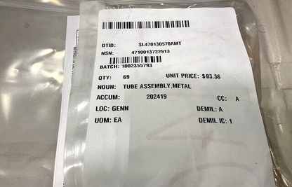 OSHKOSH M1070, M1000 CHETTL TRAILER SW33660 METAL TUBE ASSEMBLY 4710-01-372-2913