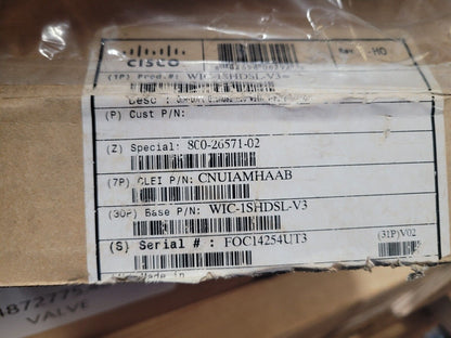 NEW CISCO BOARD WIC-1SHDSL-V3 1 Port WAN Interface Card for Cisco 17XX 4.6 Mbps