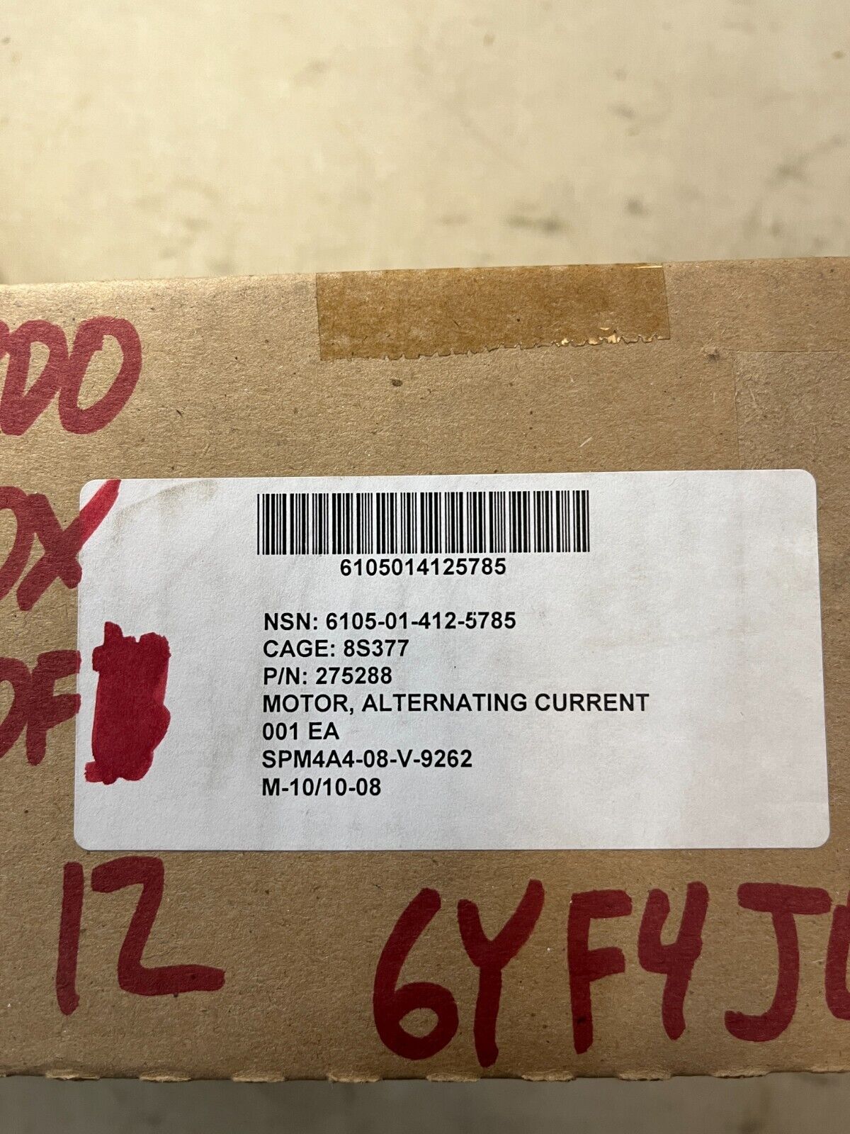 HET M1070 TRUCK 275288 24V ALTERNATING CURRENT BLOWER MOTOR 6105-01-412-5785