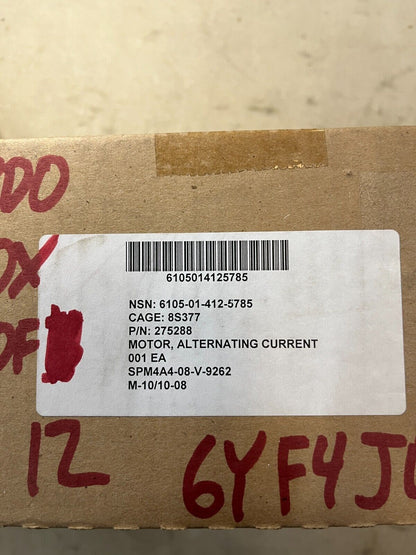 HET M1070 TRUCK 275288 24V ALTERNATING CURRENT BLOWER MOTOR 6105-01-412-5785