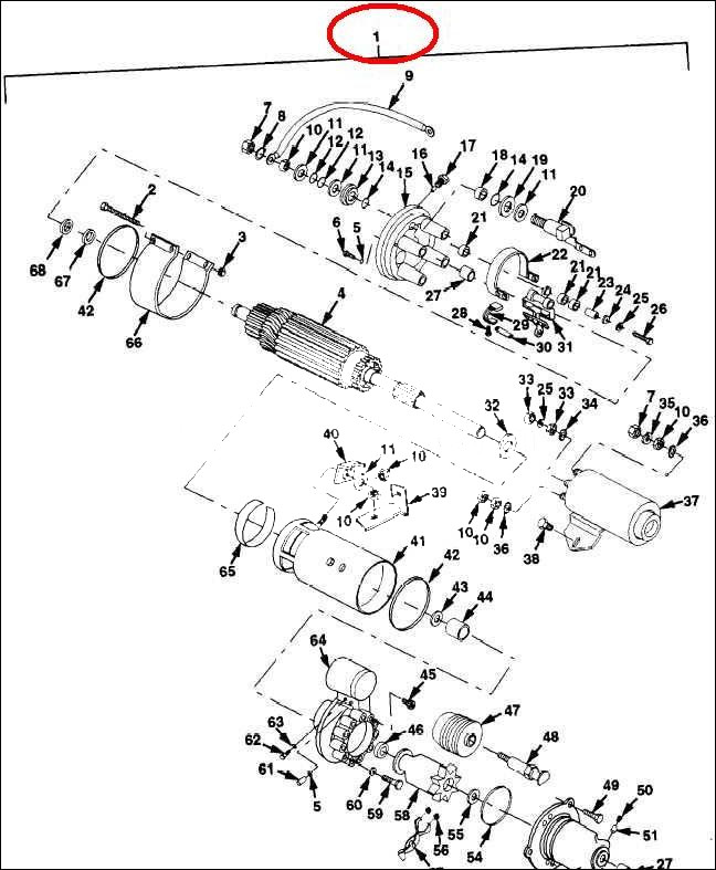 HEMTT, PLS VEHICLE M0017507ME ELECTRICAL ENGINE STARTER 1702680 2920-01-337-5152