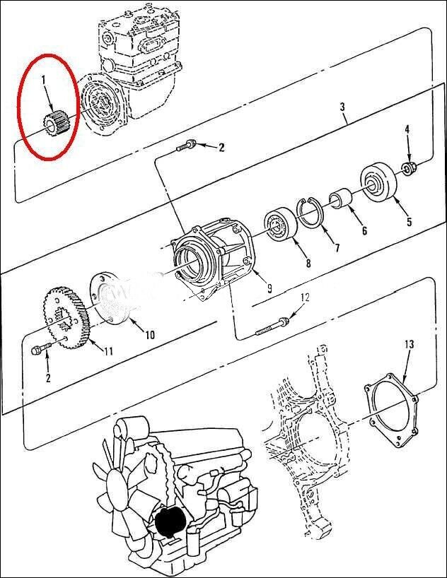 LAV HEMTT PLS ROLLS ROYCE RIGID COUPLING SHAFT 05141773 3010007306356