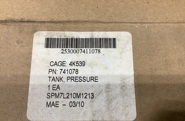 MILITARY TRAILERS M149 M332 7411078 AIR BRAKE RESERVOIR A298748 2530-00-741-1078