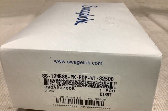 NEW SWAGELOK SS-12NBS8-PK-RDP-W1-32508 NON-POWERED VALVE JE5674001 USA