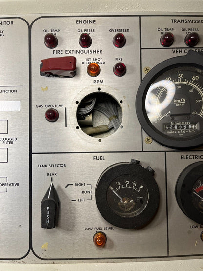 M1A1 ARMORED TANK VEHICULAR OPERATION PANEL 12325428 2510-01-179-7523 NOS