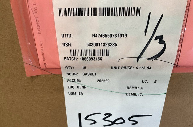 Gasket 139B163 NSN 5330-01-132-3285 - photo 4