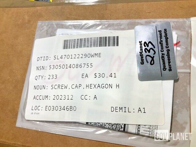SEAWOLF CLASS SSN 5C1-04625-19 HEXAGON HEAD CAP SCREW 5D3-04012-41 5305014086755