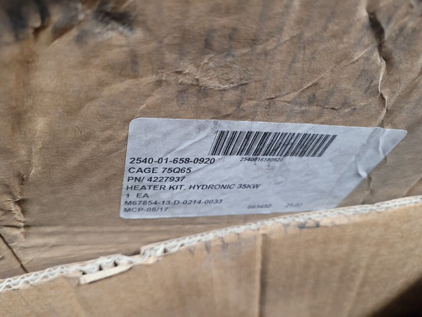 FIRE FIGHTING TRUCK VEHICULAR HEATER KIT HYDRONIC 35KW 4227937 2540-01-658-0920