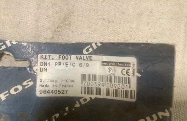 GENUINE GRUNDFOS 96440527 FOOT VALVE KIT MAX FLOW 15 L/H SIZE DN 4
