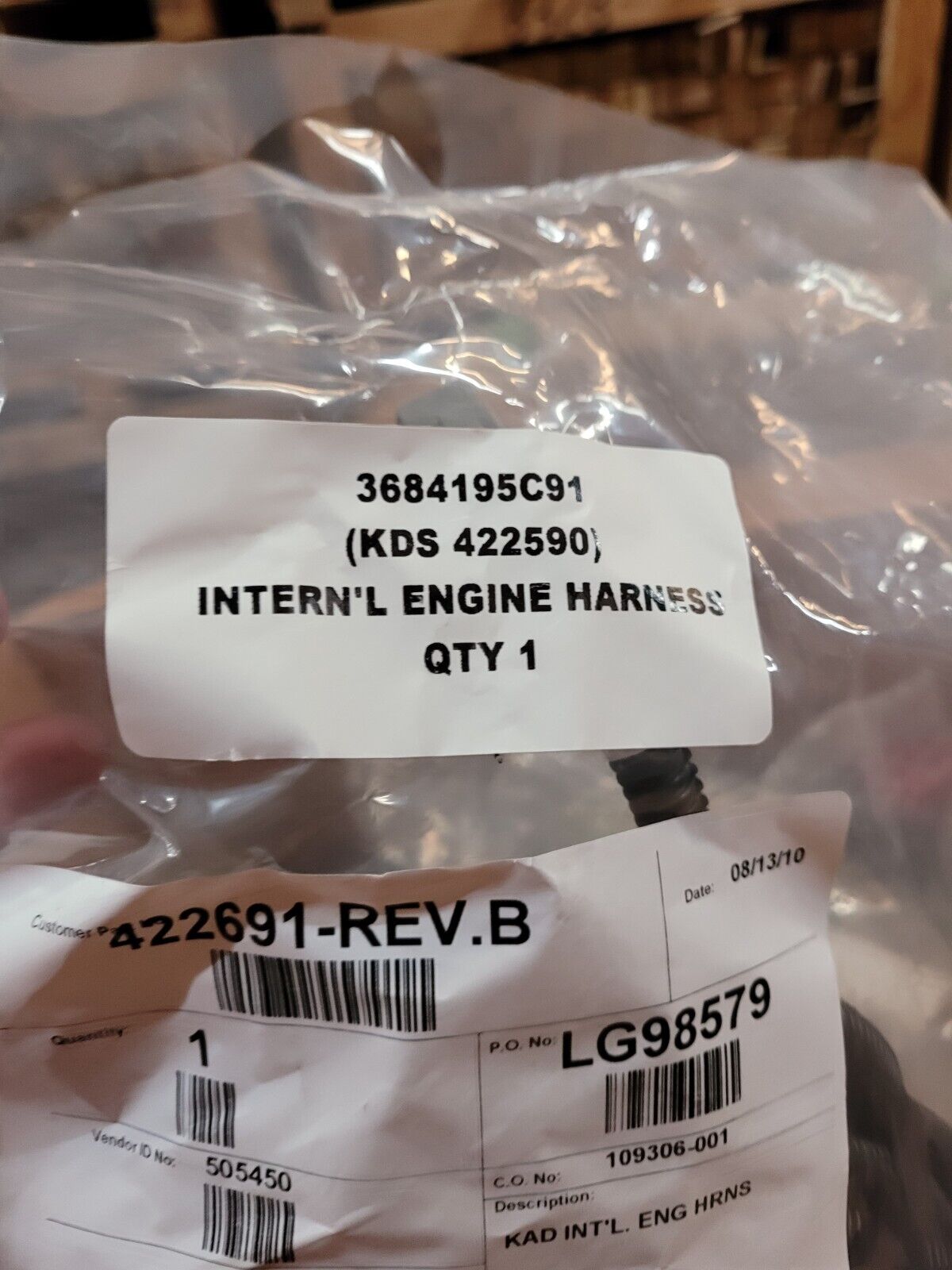 MILITARY MRAP INTERNAL ENGINE HARNESS CABLE ASSEMBLY 3684195C91 5995-01-565-3889