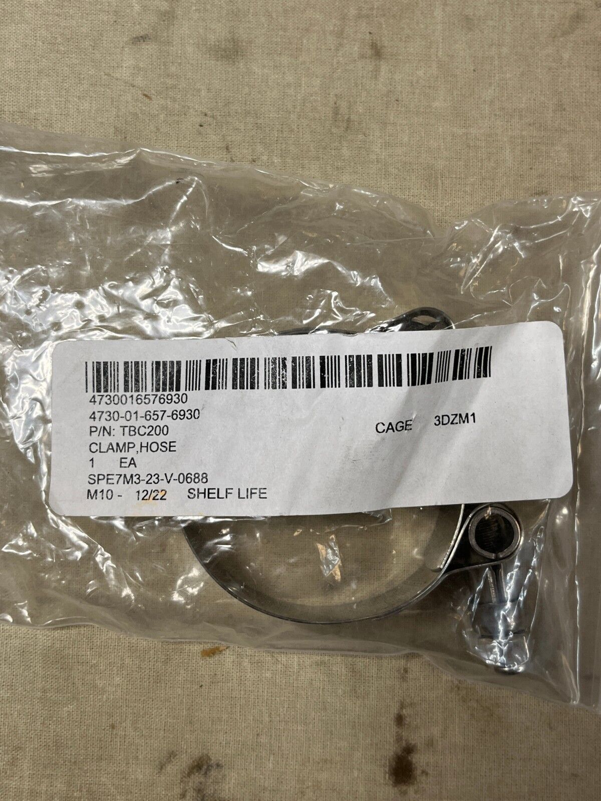 DIXON VALVE TBC200 2" 3/4" 1.844" x 2.062" T-BOLT HOSE CLAMP 4730-01-657-6930