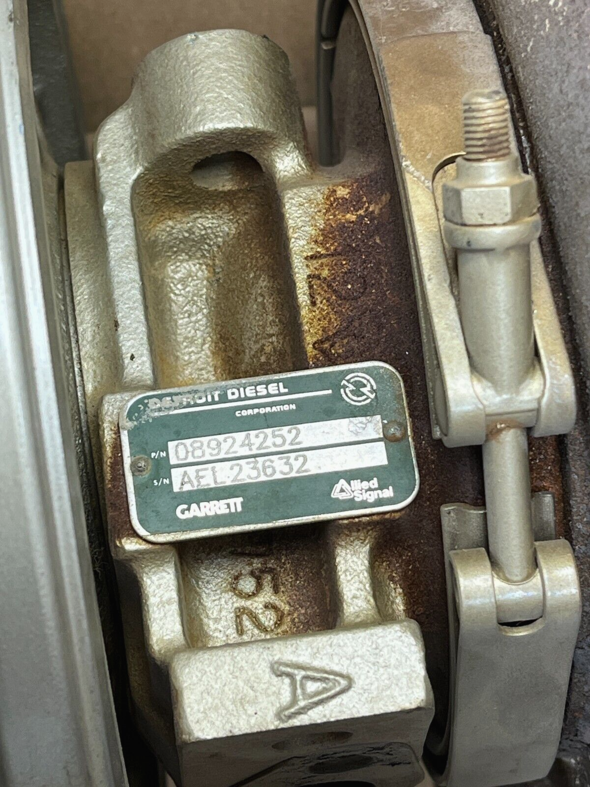 GENUINE OEM GARRETT TV7301 466176-1 DETROIT DIESEL 6V92TAB TURBOCHARGER 08924252