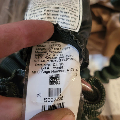 GENUINE BOEING C-17 RELIANCE 741900 INDUSTRIAL SAFETY LANYARD 4240-01-545-7210