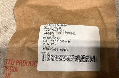 MRAP-COUGAR CAT1 A2 462A421-51-0 ELECTRICAL INSULATION SLEEVING 5970-01-284-1929