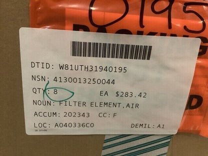 AN/TPQ-37 SUPREME SUPPLY 4708-3 AIR CONDITIONING FILTER ELEMENT 4130-01-325-0044