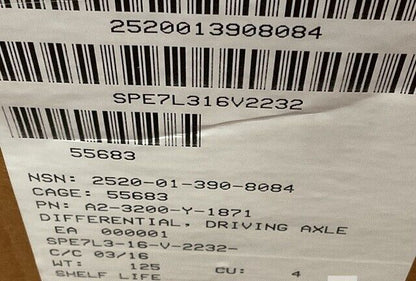 FMTV MRAP HIMARS DRIVING AXLE DIFFERENTIAL  A2-3200-Y-1871 2520-01-390-8084