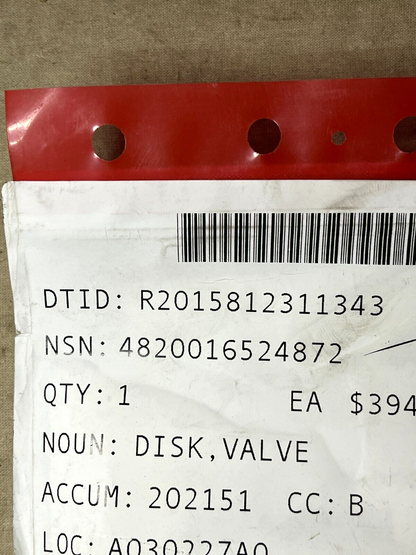 FLOWLINE LITTORAL COMBAT SHIP (LCS 2) VALVE DISK CF8M 76N-5C003 4820-01-652-4872