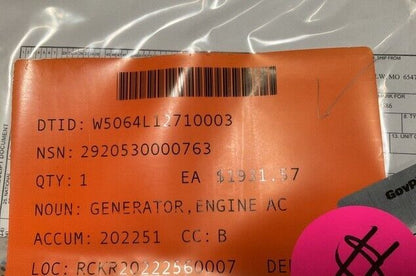 GENUINE PERKINS 2871A704 ALTERNATOR ROTOR, ENGINE GENERATOR 24V 55 A 2871A701